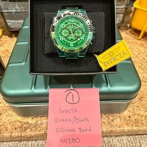 Invicta Vibrant Green and Black Timepiece